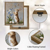 Vintage Standing Bunny Bluebell Butterflies Easter Eggs Canvas Wall Art