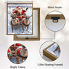 Santa Sleigh & Reindeer Framed Wall Art Vintage Oil Painting Christmas Print