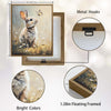 Bunny and Butterfly Meadow Canvas Print, Spring Farmhouse Wall Art