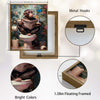 Funny Monkey Reading Newspaper On Toilet Tropical Botanical Bathroom Canvas Wall Art