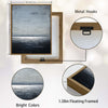 2 Piece Calm Sea Horizon Rowing Man Silhouette Canvas Prints Muted Tone Nordic Coastal Abstract Wall Art