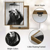 Funny Bear Showering Canvas Wall Art Black White Bathroom Wall Hanging
