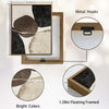 2 Piece Neutral Earth Tone Pebble Abstract Canvas Prints Curved Line Distressed Texture Minimalist Contemporary Wall Art
