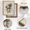 Vintage Sketch Santa Framed Wall Art Antique Drawing Farmhouse Christmas Print