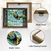 Sea Turtle Underwater Window Canvas Print, Be Silly Be Brave Be Kind Coastal Wall Art