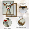 Cute Baby Red‑Nosed Reindeer Framed Wall Art Christmas Oil Painting Print