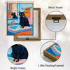Wash Your Paws Black Cat Bathroom Canvas Wall Art