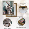 Funny Easter Bunny Toilet Newspaper Canvas Wall Art Easter Holiday Bathroom Decor