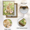 Watercolor Bunny Wildflower Meadow Pastel Easter Eggs Canvas Wall Art