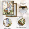 Easter Bunny Holding Egg Basket Canvas Wall Art