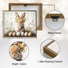 Floral Crown Winking Easter Bunny Canvas Wall Art