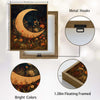Antique Botanical Crescent Moon Canvas Wall Art Boho Celestial Home Decor