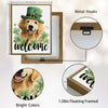 Golden Retriever St Patrick's Welcome Canvas Print