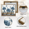 Relax Soak Unwind Blue Hydrangea Butterfly Rustic Bathroom Framed Wall Art