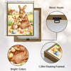 Mother Baby Bunny Painting Easter Eggs Country Watercolor Canvas Wall Art