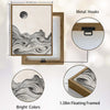 2 Piece Wabi Sabi Day Night Sun & Crescent Moon Mountain Contour Line Canvas Prints Neutral Oriental Modern Landscape Wall Art