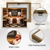 Kiss The Cook Cartoon Chef Pizza Canvas Wall Art