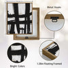 2 Piece Modern Impasto Abstract Line Canvas Prints Bold Black Brush Painting Neutral Contemporary Wall Art