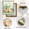 Spring Rabbit Clover Basket Canvas Print