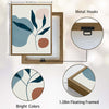 Set of 2 Teal Leaf Boho Botanical Abstract Canvas Wall Art Neutral Decor