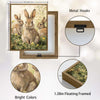 Three Bunnies Meadow Canvas Wall Art