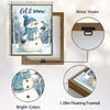 Let It Snow Snowman Framed Wall Art Cute Christmas Winter Farmhouse Print