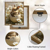 Baby Bunny in Cracked Eggshell White Daisies Canvas Wall Art