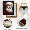 Vintage Santa Portrait Framed Wall Art Oil Painting Christmas Print