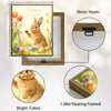 Happy Easter Rabbit Floral Cross Canvas Print