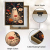 Vintage Ghost Wildflower Starry Night Halloween Framed Wall Art Print