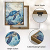 Blue Sea Turtle Antique Nautical Map Ocean Wall Art