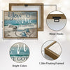 Coastal Sea Turtle Couple Wall Art with Inspirational Quote