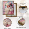 Pink Santa Claus Holly Berry Framed Wall Art Christmas Decoration