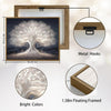 Mystical Glowing Tree of Life Canvas Print, Luminous White Ancient Fantasy Tree Wall Art