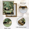 Black Cat Reading Newspaper Bathtub Canvas Wall Art