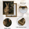 Dark Vintage Rabbit Berry Floral Vertical Canvas Wall Art
