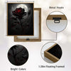 Gothic Dark Rose Moon Wall Art