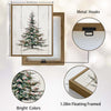 Rustic Christmas Tree Framed Wall Art Wooden Plank Farmhouse Print