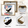You Look Like The 4th Of July Bald Eagle Canvas Wall Art, Funny Patriotic Eagle Fireworks Canvas Print, Retro Distressed Independence Day Farmhouse Decor