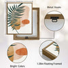 Set of 2 Palm Leaf Boho Botanical Canvas Wall Art Neutral Terracotta Decor
