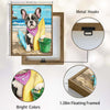 French Bulldog Surfboard Beach Lighthouse Canvas Wall Art, Cute Summer Dog Coastal Vertical Print, Nautical Beach House Pet Lover Wall Decor