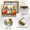 Watercolor Pumpkin Sunflower Autumn Harvest Framed Wall Art Print