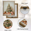 Pastel Christmas Tree & Gifts Framed Wall Art Vintage Oil Painting Print