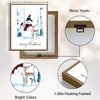 Merry Christmas Snowman Deer Cardinal Framed Wall Art Christmas Decoration
