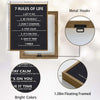 7 Rules Of Life Motivational Framed Canvas Wall Art, Inspirational Typography Quote Print for Home Office Decor