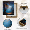 Night Autumn Forest Full Moon Canvas Wall Art Mystical Landscape Home Decor
