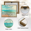 Lord's Prayer Framed Wall Art Beach Ocean Seaside Christian Scripture Print