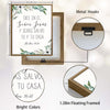 Hechos 16:31 Spanish Christian Framed Wall Art Floral Bible Verse Print