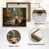 Inspirational Faith Quote Wall Print, He Left The 99 To Rescue Me Muddy Lost Lamb Forest Scene Christian Canvas
