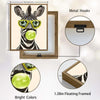Funny Animal Canvas Wall Art, Hipster Zebra Blowing Bubblegum Wearing Sunglasses Trendy Poster